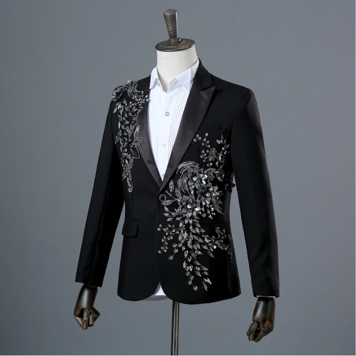 Blazer de mariage élégant avec broderie pour les événements scéniques