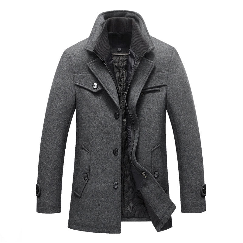 Manteau Long Classique pour Homme - Trench d'Automne Élégant