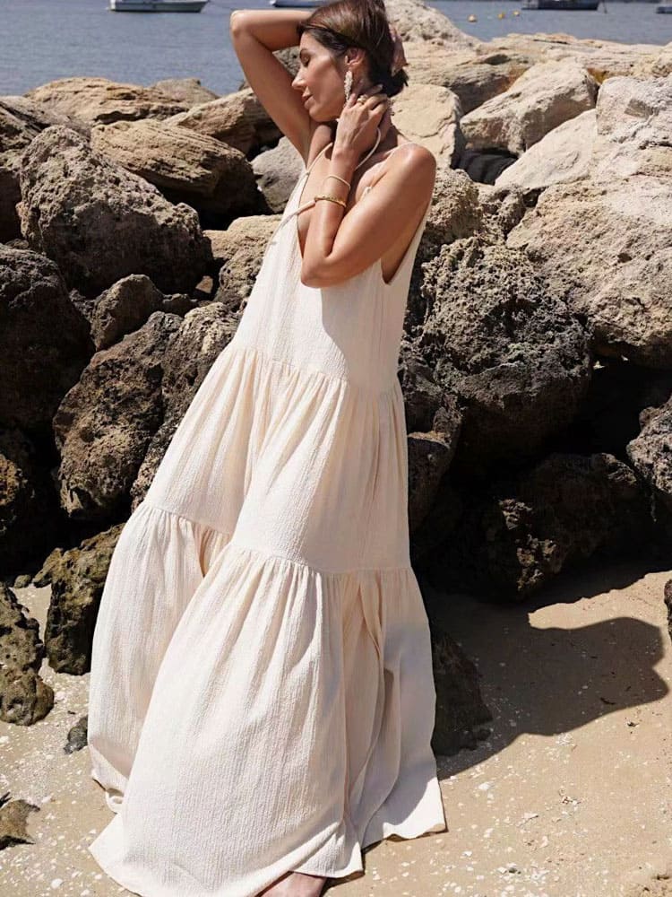 Natalia - Robe de plage bohème décontractée