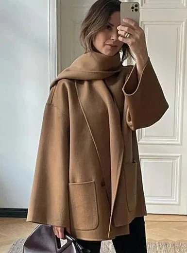 Manteau d’Hiver Élégant au Style Vintage pour Femme