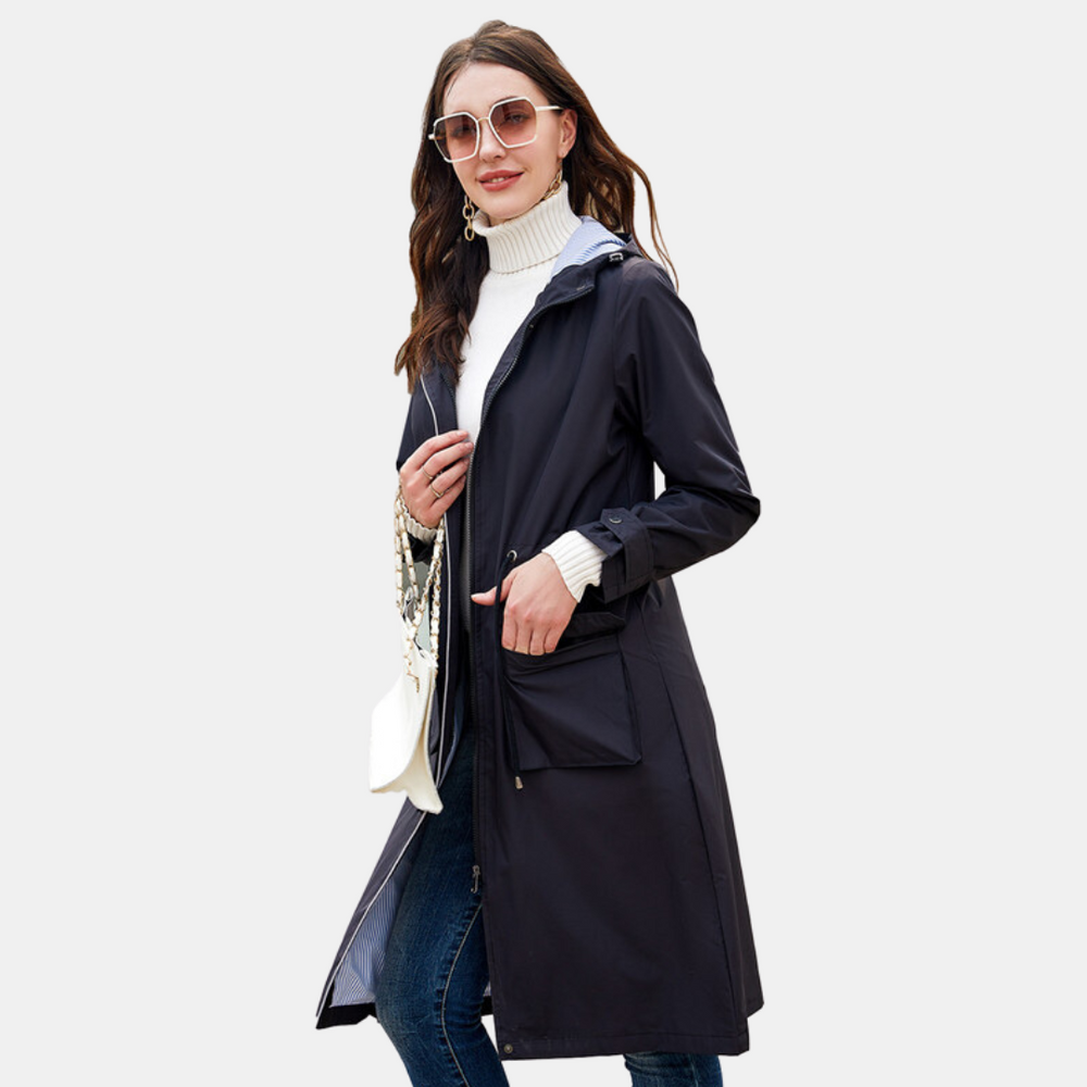 Manteau longue avec capuche pour une protection optimale