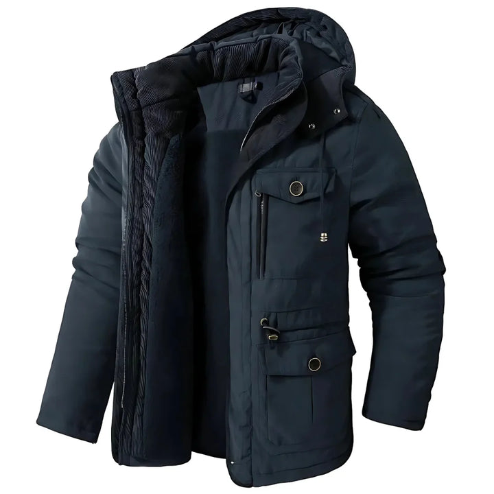 Veste chaude et élégante pour homme avec capuche profonde