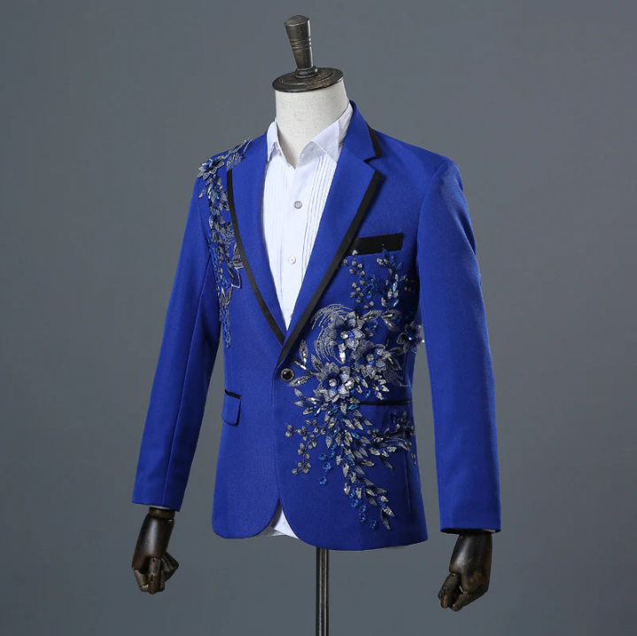 Blazer de mariage élégant avec broderie pour les événements scéniques