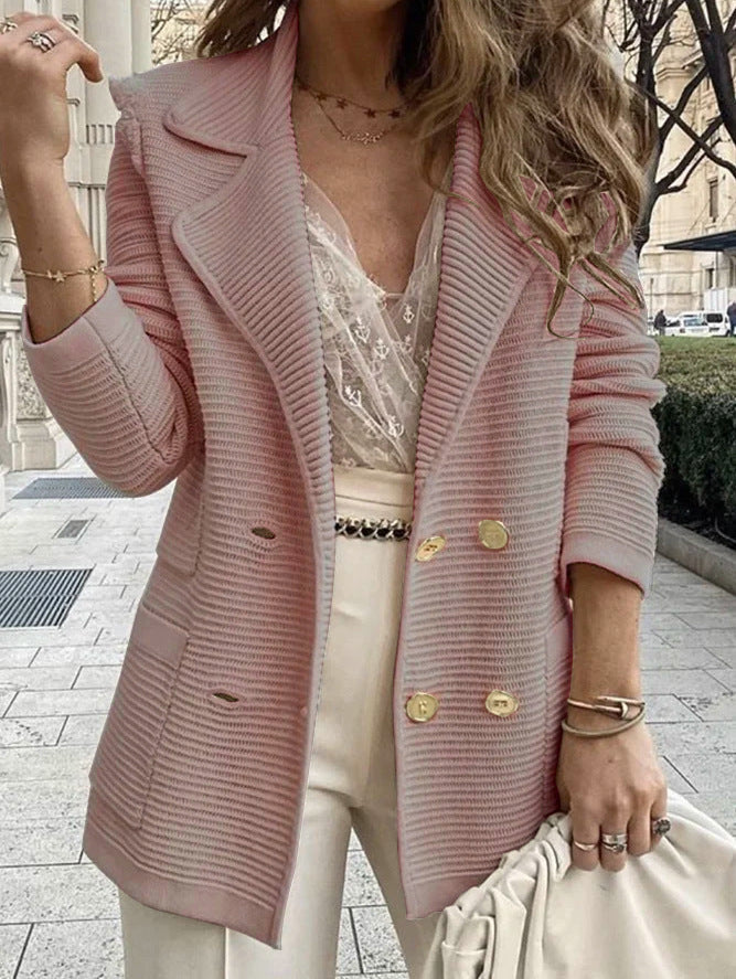 Manteau cardigan pour femme avec texture intéressante avec boutons