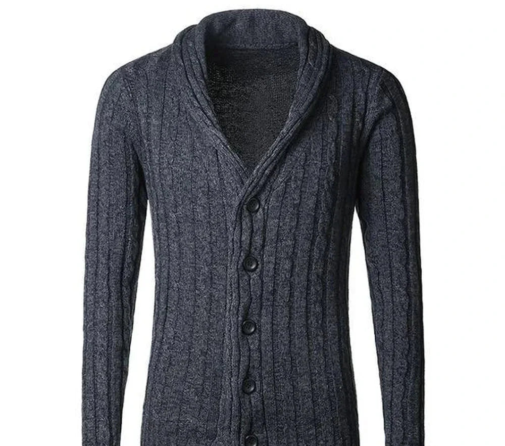 Chic Gilet en Tricot à Manches Longues pour Homme