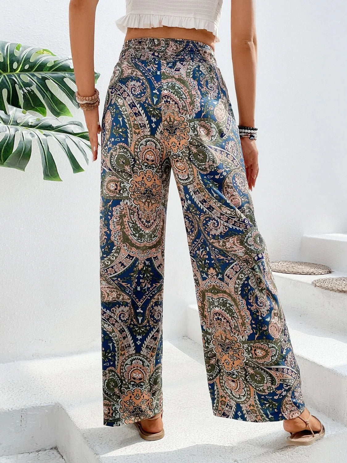 Lauren - Pantalon large imprimé