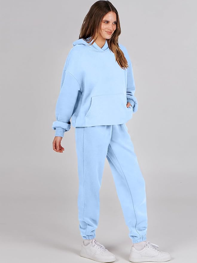 Ensemble 2 Pièces Femme – Sweat à Capuche et Pantalons de Sport