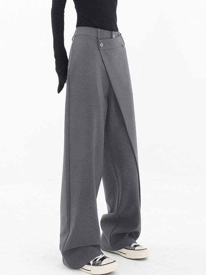 Pantalon Ample Asymétrique pour Femme – Élégance Décontractée