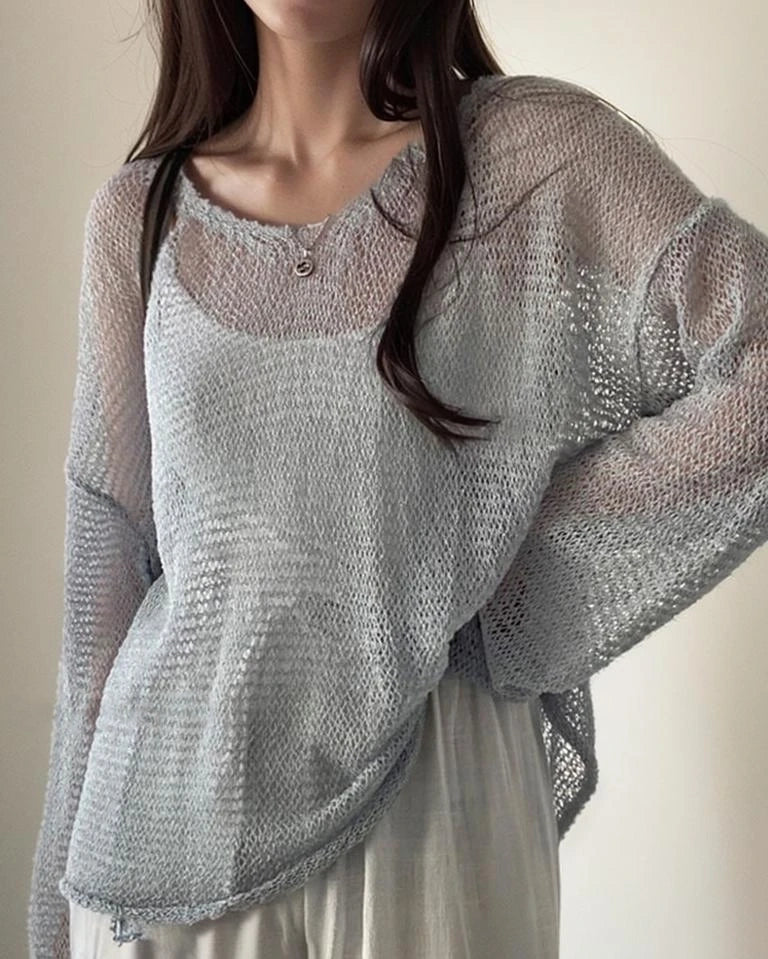 Un cardigan élégant pour femme avec un motif en maille, des manches longues et un col rond tendance