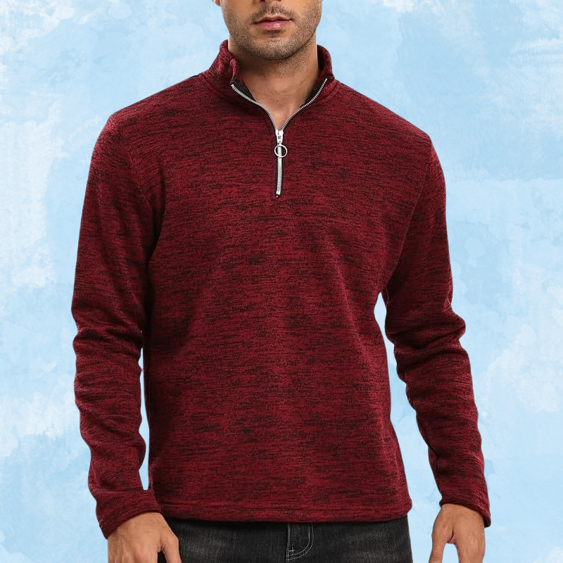 Pull élégant demi-zip pour homme moderne