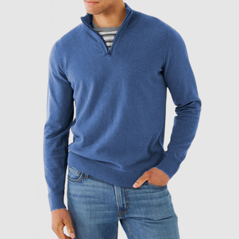 Pull Informel pour Homme avec Col Montant - Basique et Confortable