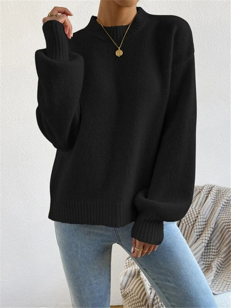 Pull élégant à col montant pour femme