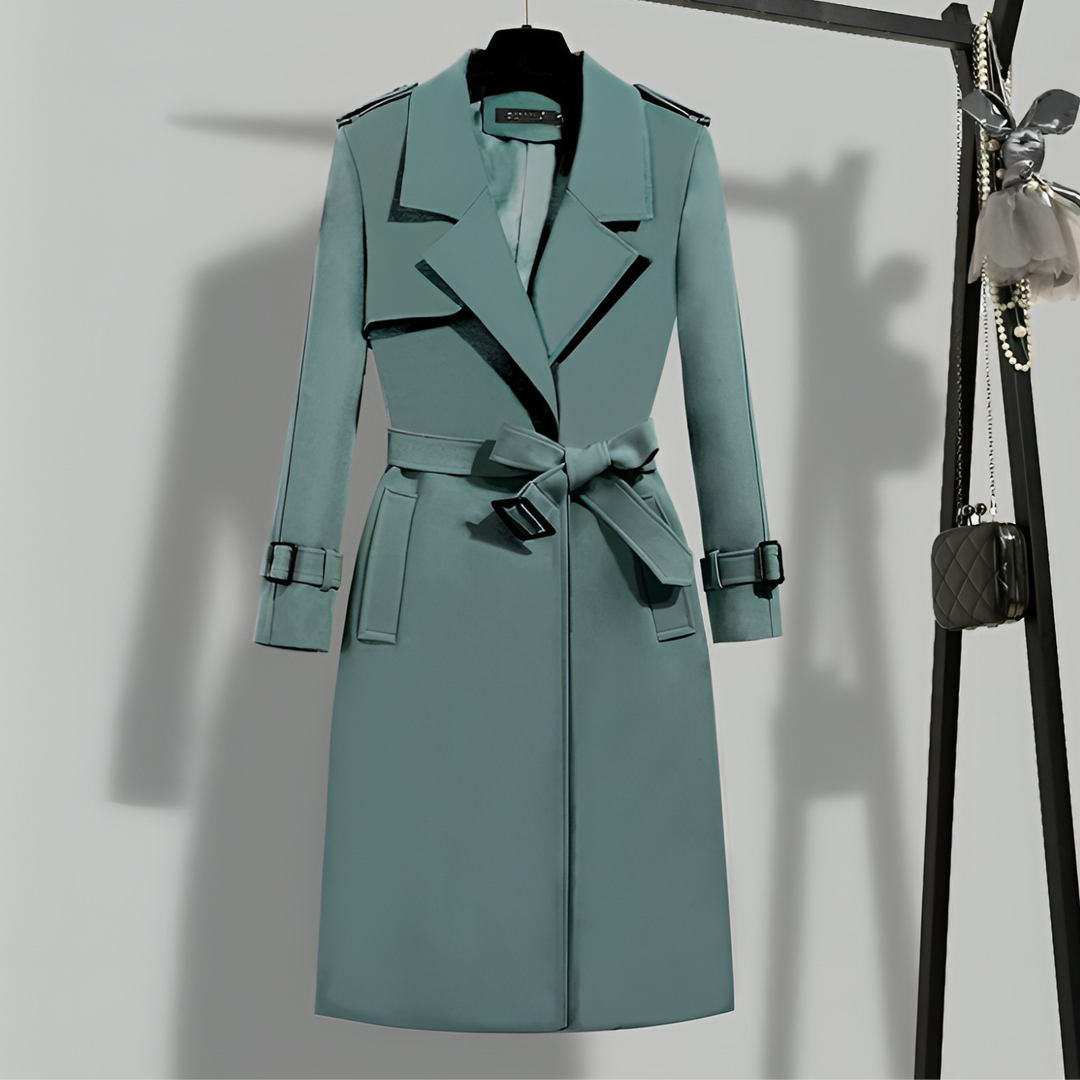 Manteau mi-saison raffiné pour femme avec coupe ajustée