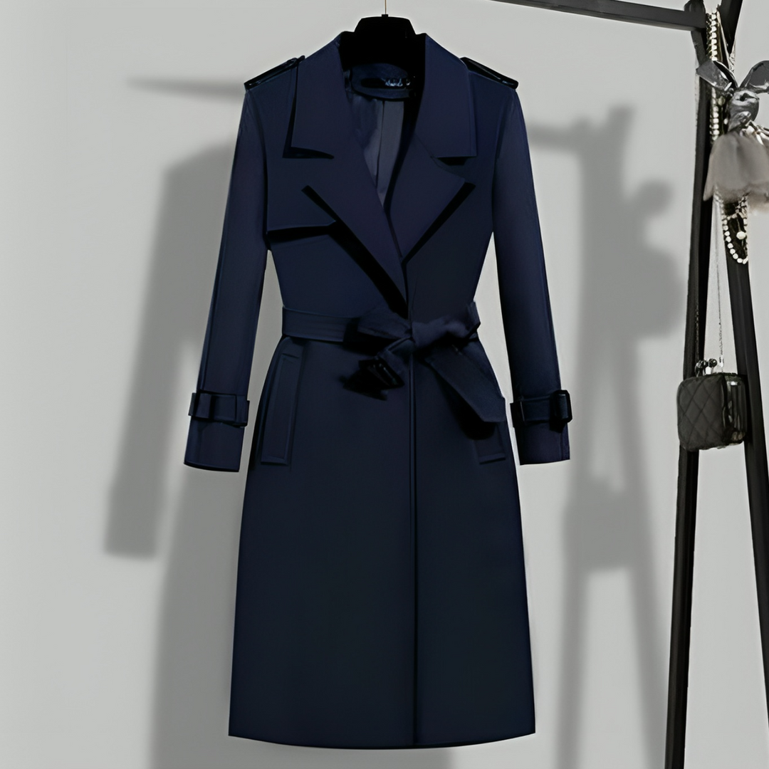 Manteau mi-saison raffiné pour femme avec coupe ajustée