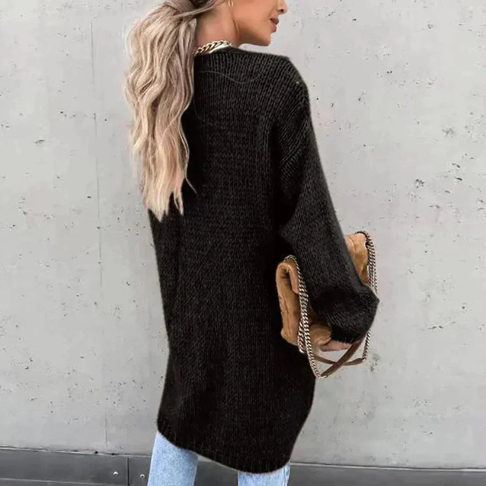 Pull cardigan long élégant pour femme