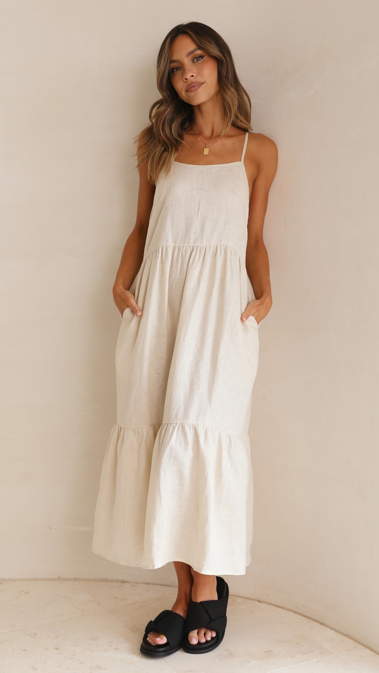 Robe longue Nico - Naturelle