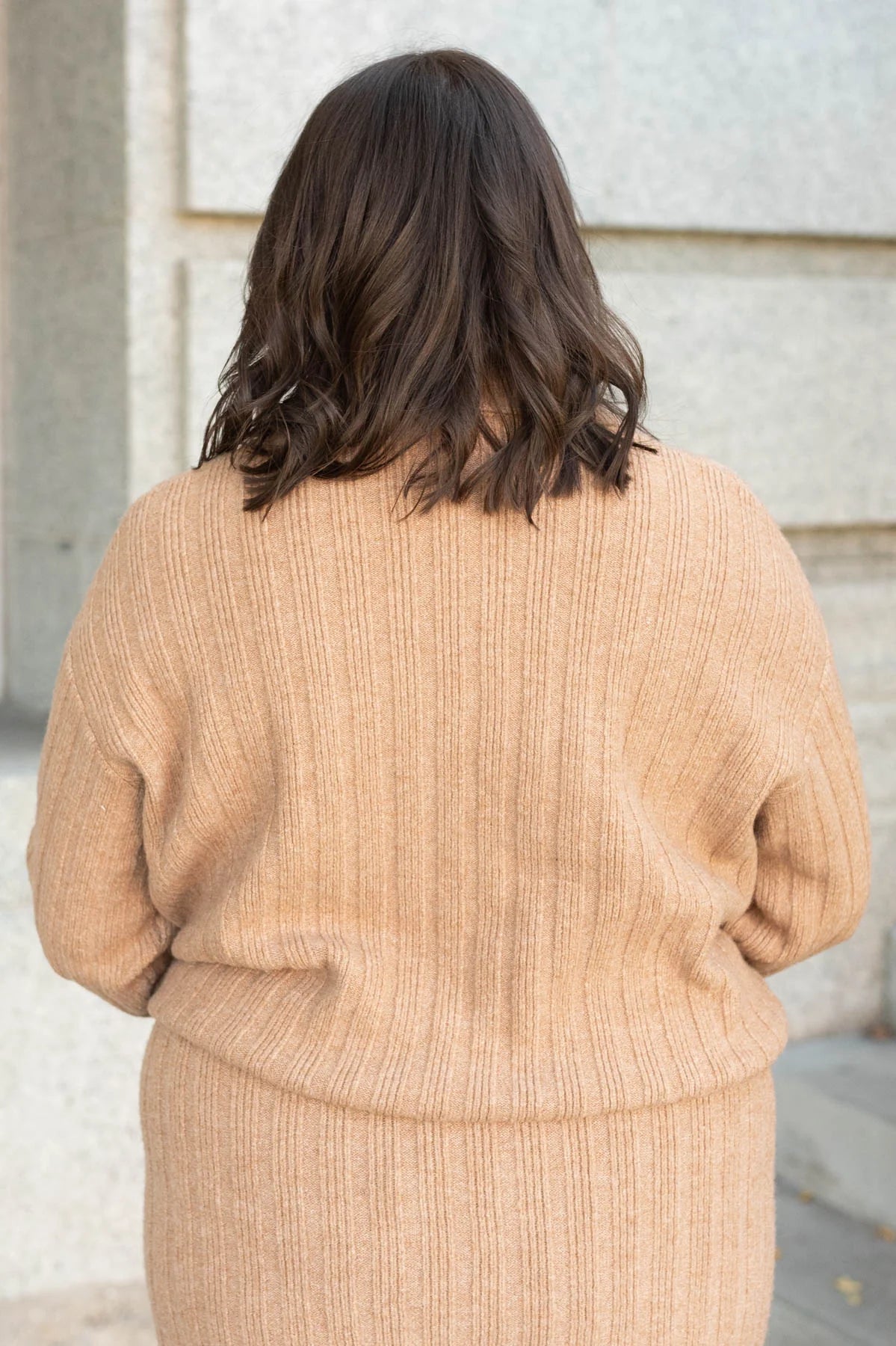 Pull Ribané Camel pour Femme - Doux et Élégant Haut