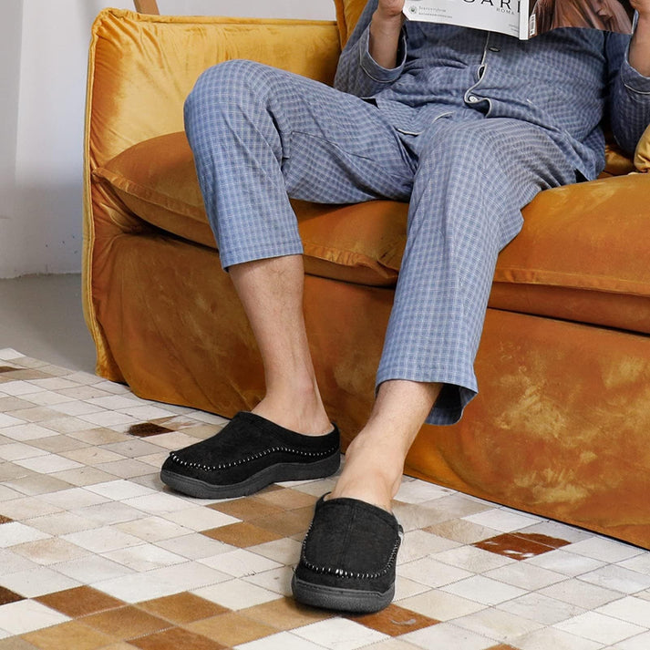 Chaussons Douillets pour Homme - Confort et Style à la Maison