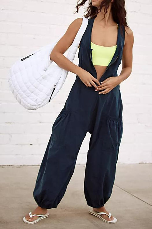 Combinaison large sans manches pour femme parfaite pour un style décontracté