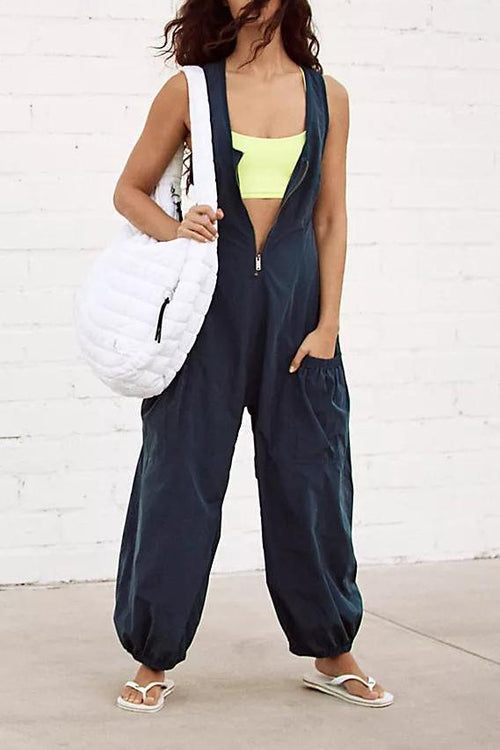 Combinaison large sans manches pour femme parfaite pour un style décontracté
