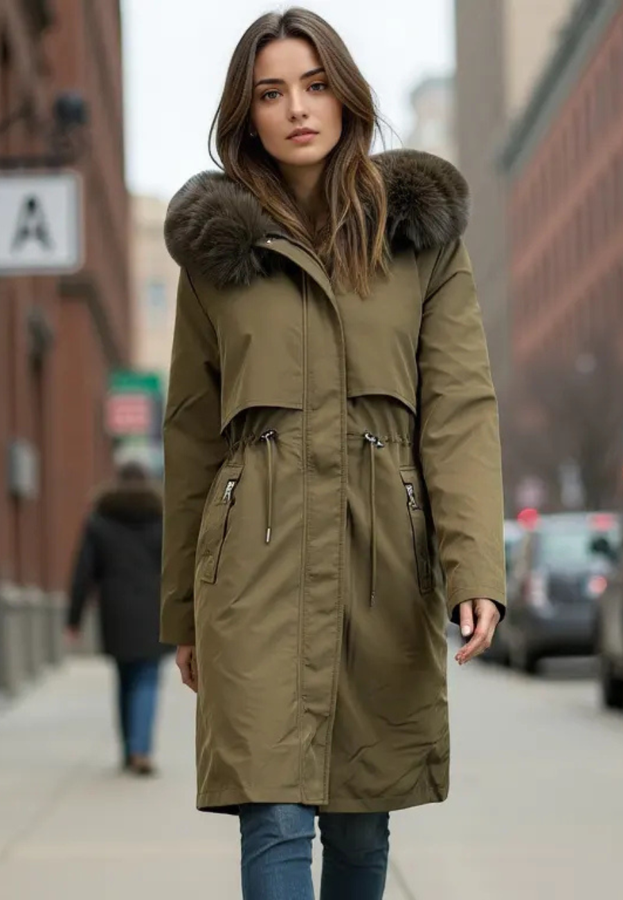 Manteau parka chaud pour femme avec coupe moderne et stylée
