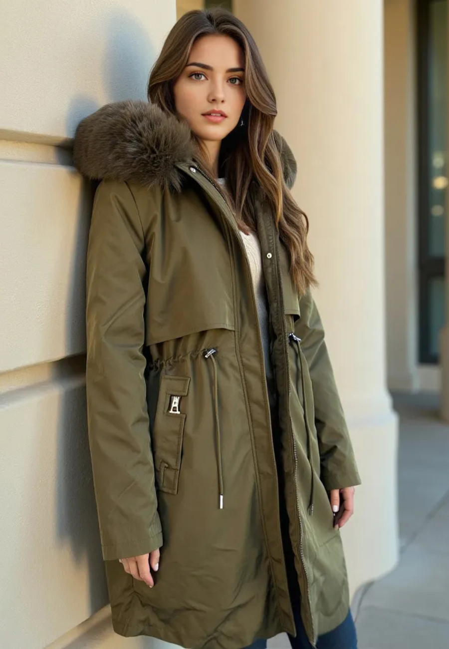 Manteau parka chaud pour femme avec coupe moderne et stylée