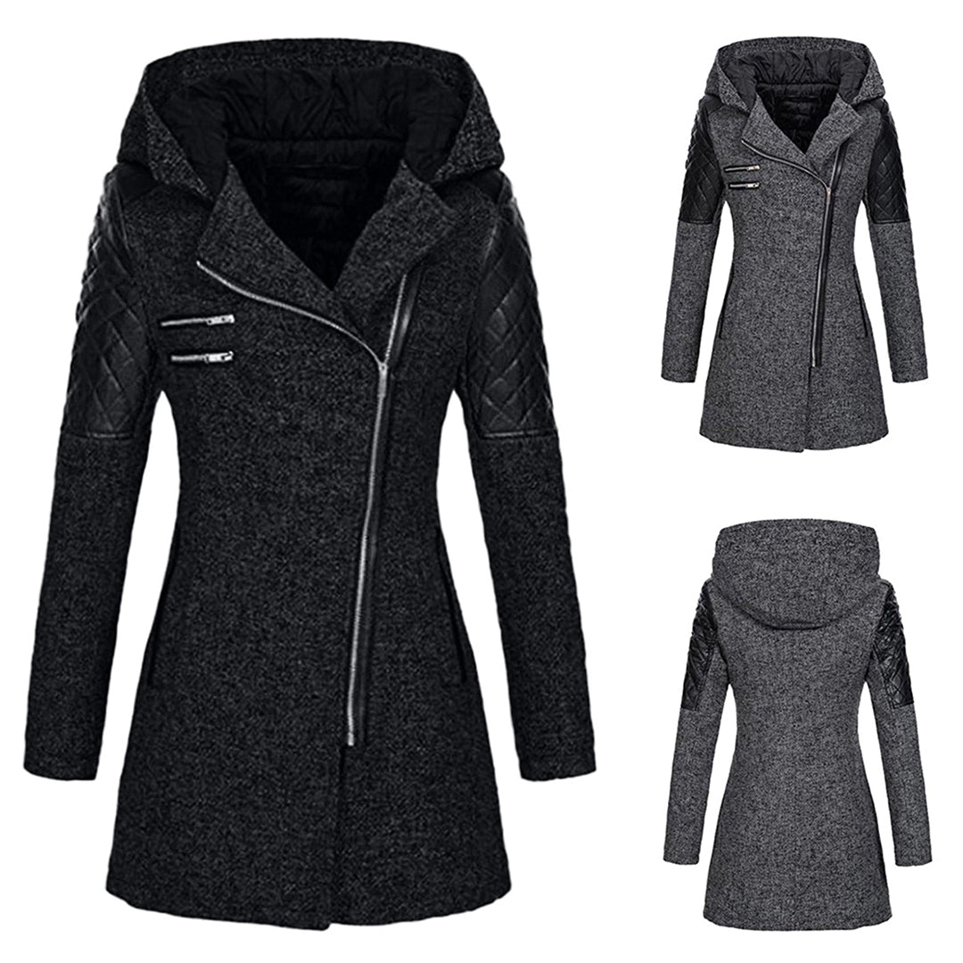 Manteau d'hiver pour femme avec conception moderne et grande capuche