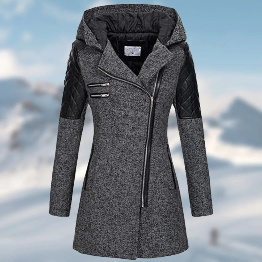Manteau d'hiver pour femme avec conception moderne et grande capuche