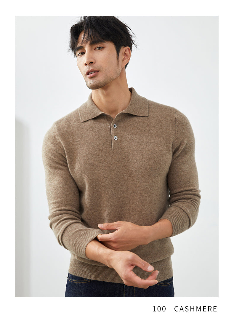 Polo à Manches Longues Homme - Pull Élégant pour l'Automne