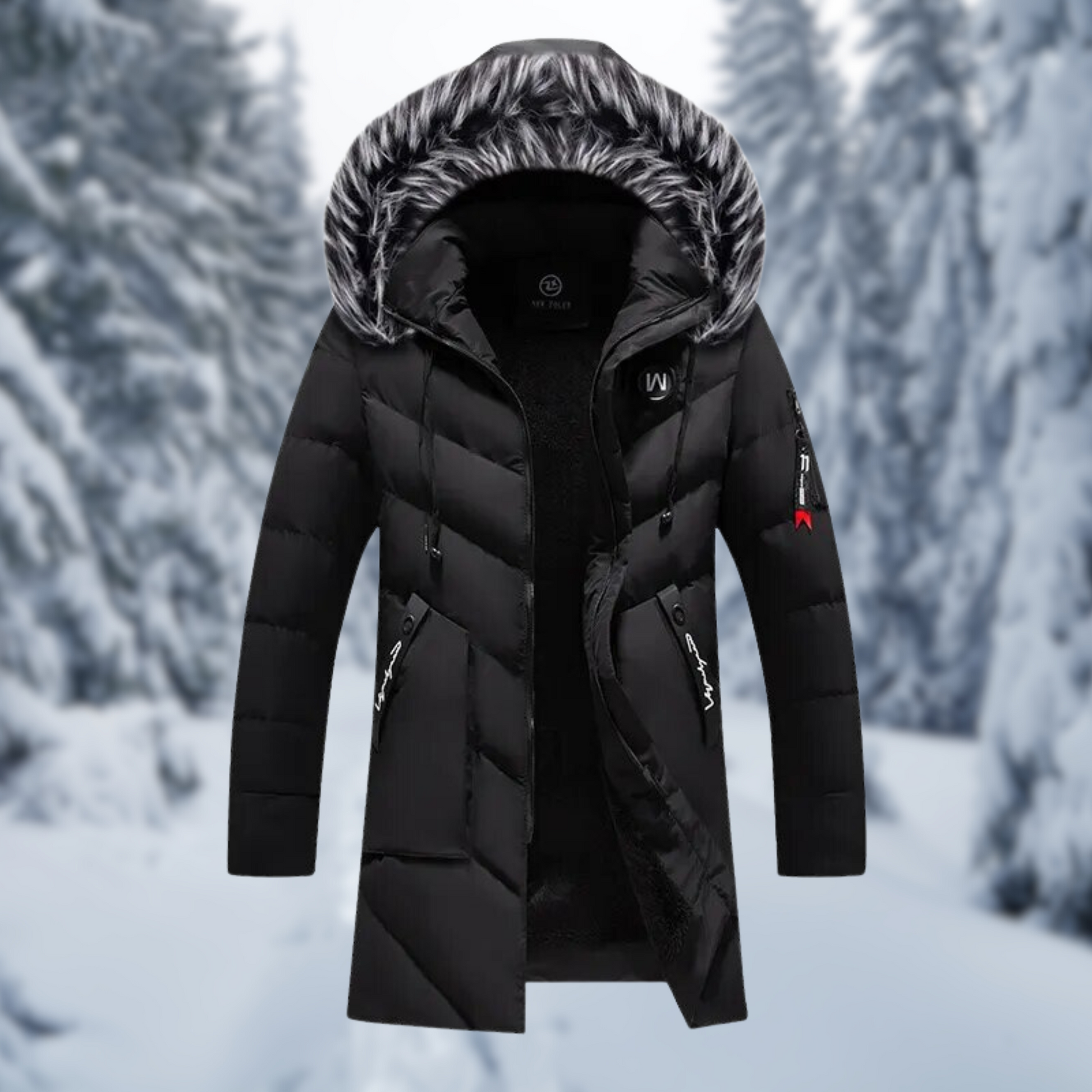 Veste d’hiver pour homme avec capuche profonde et style élégant