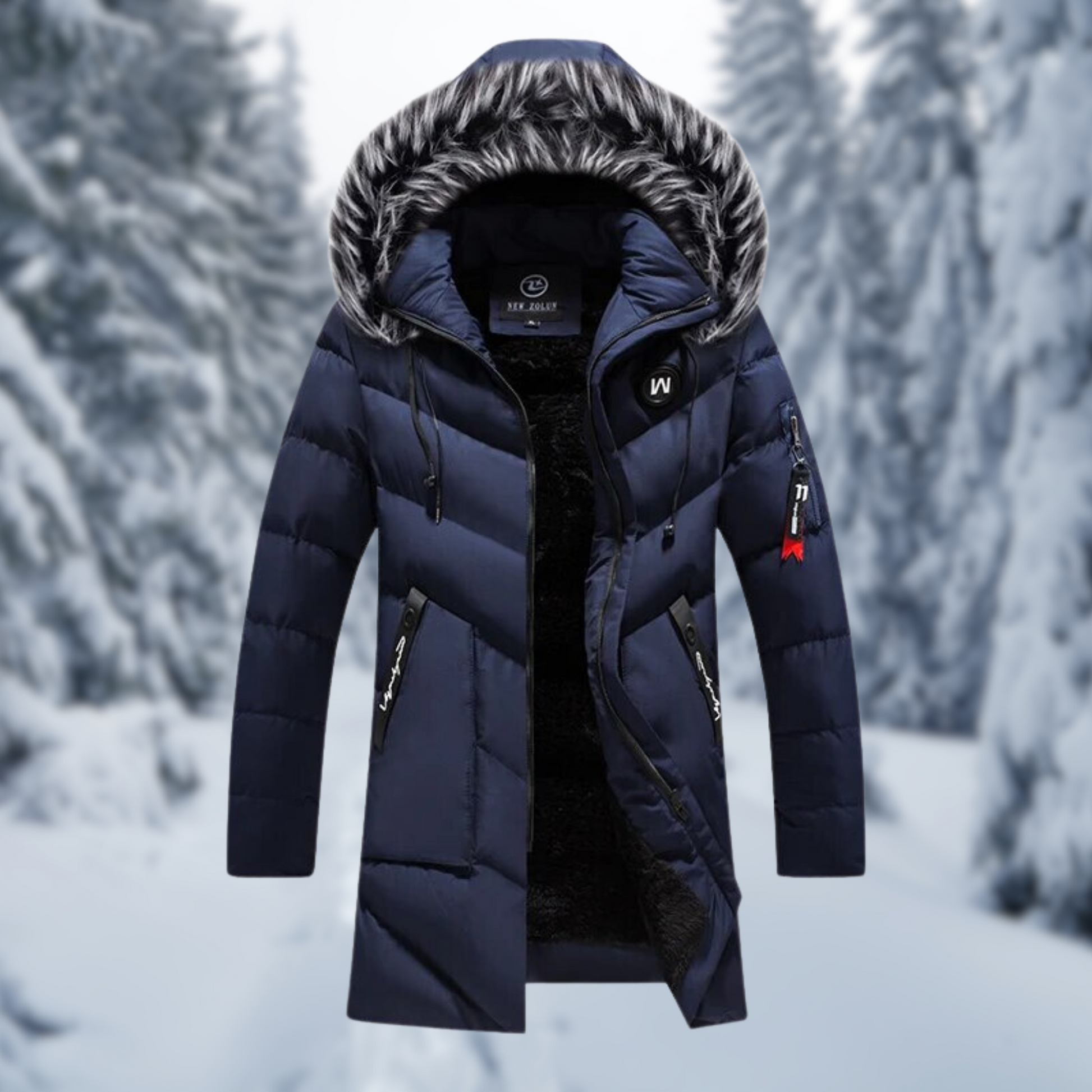 Veste d’hiver pour homme avec capuche profonde et style élégant