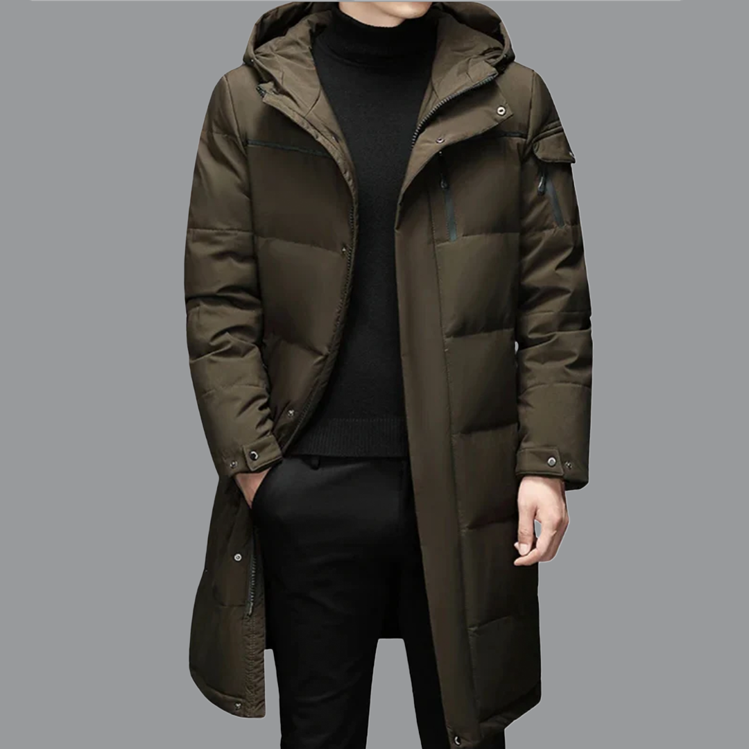 Manteau d’hiver longue pour homme avec style décontracté et chaleur optimale