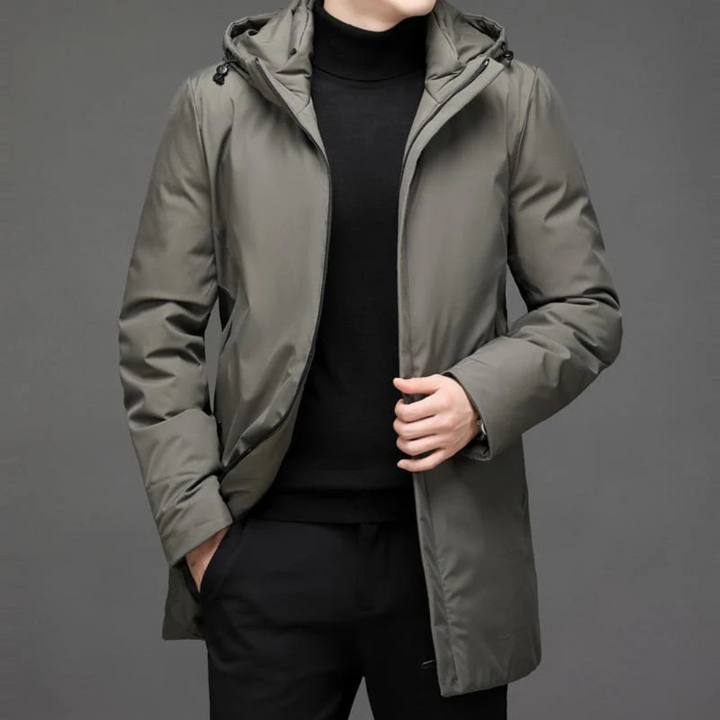 Parka longue d’hiver pour homme avec capuche profonde