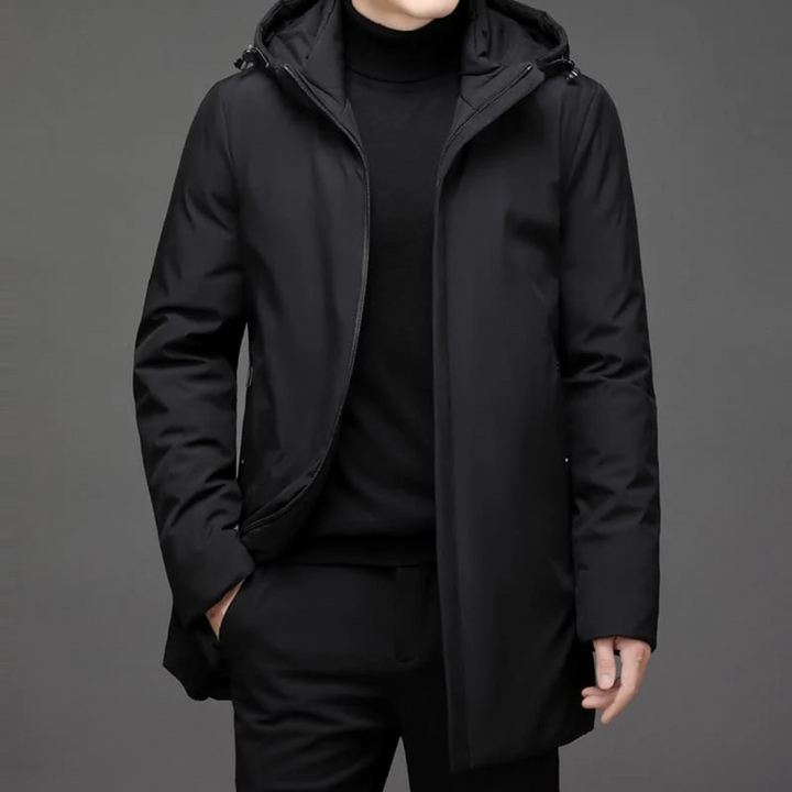 Parka longue d’hiver pour homme avec capuche profonde