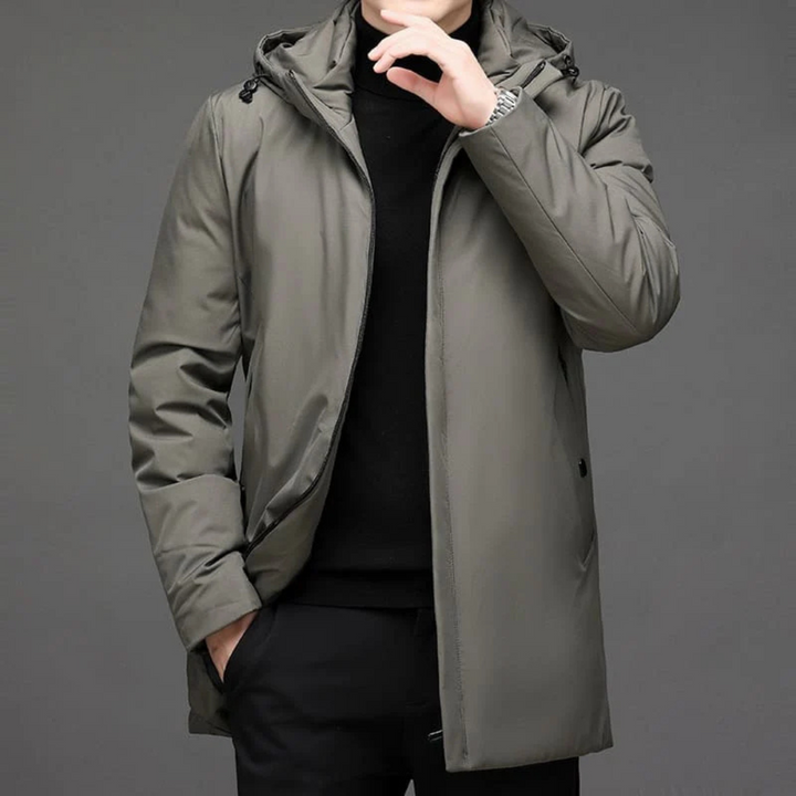 Parka longue d’hiver pour homme avec capuche profonde