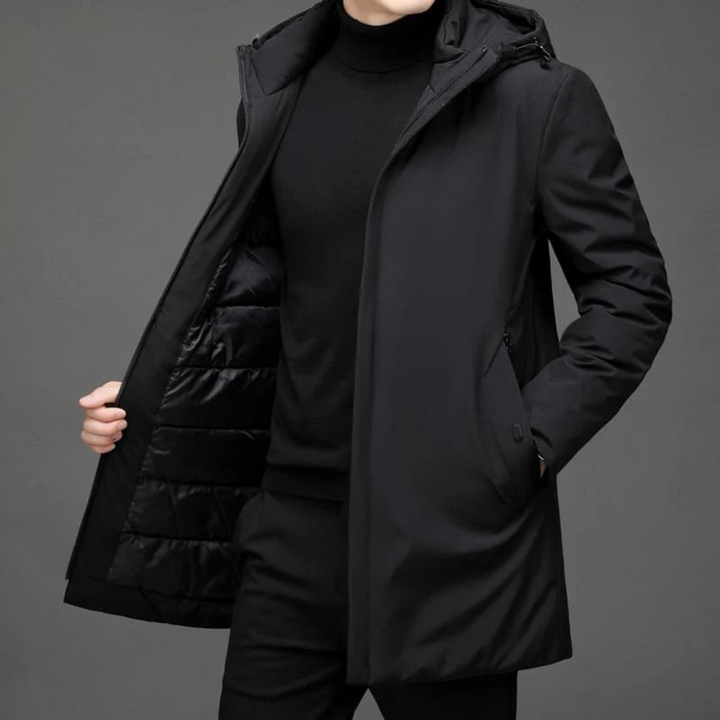 Parka longue d’hiver pour homme avec capuche profonde