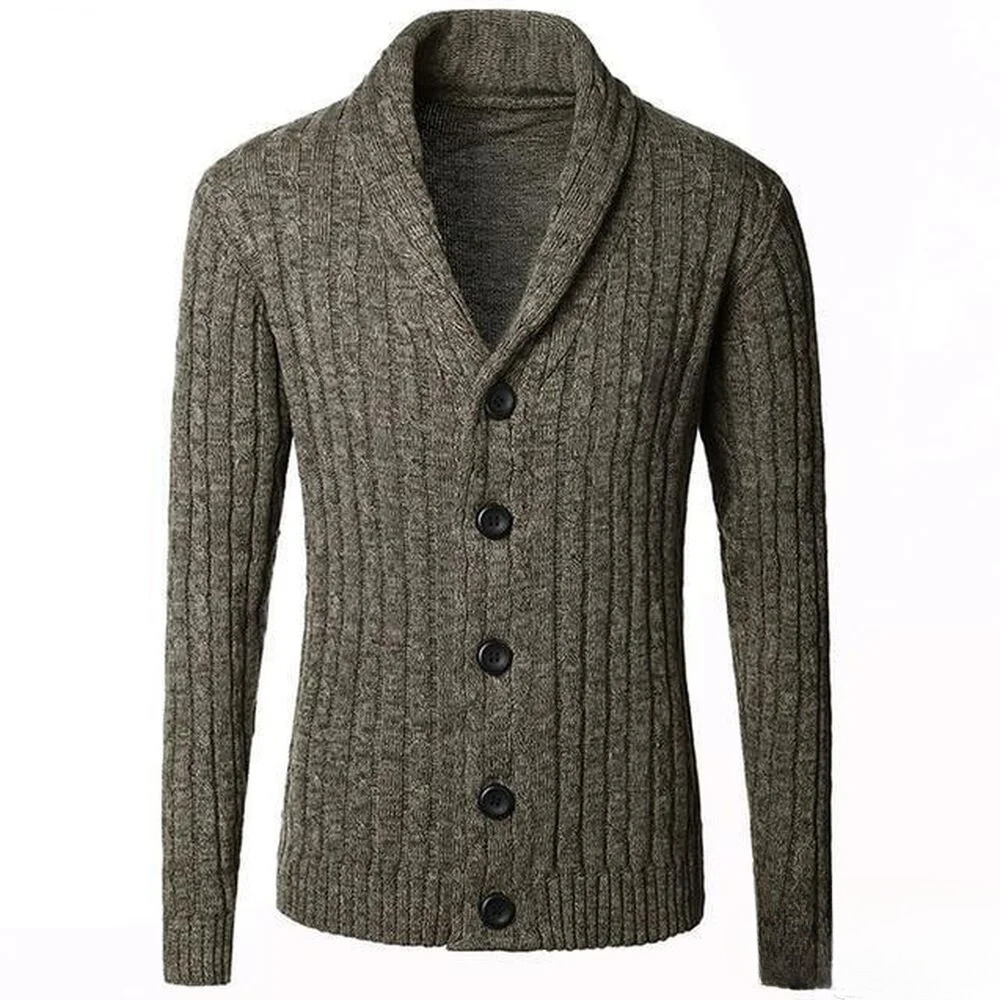 Chic Gilet en Tricot à Manches Longues pour Homme