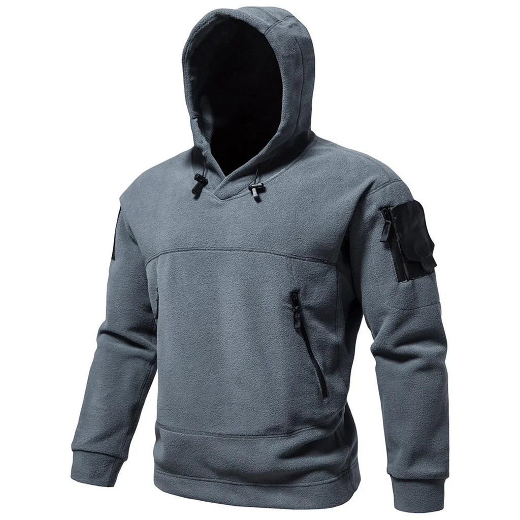 Sweat à Capuche Homme Monochrome et Décontracté à Manches Longues