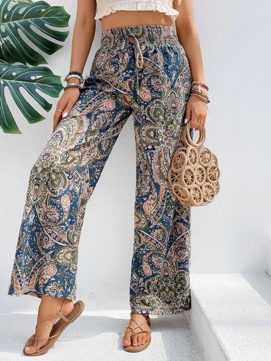 Lauren - Pantalon large imprimé