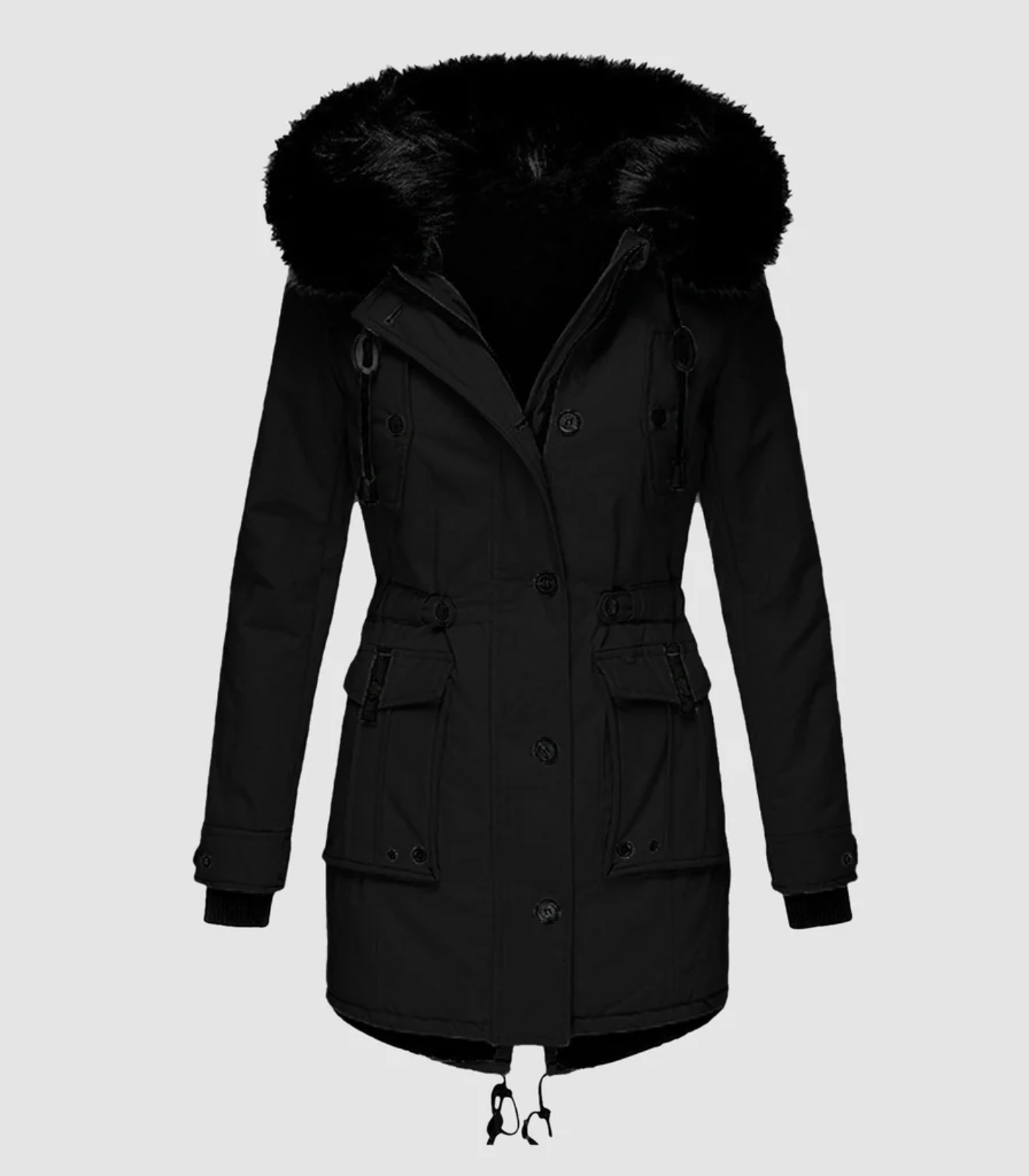 Manteau d'hiver longue et chaud pour femme moderne