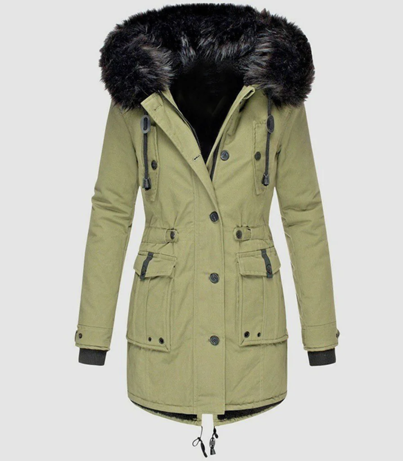 Manteau d'hiver longue et chaud pour femme moderne