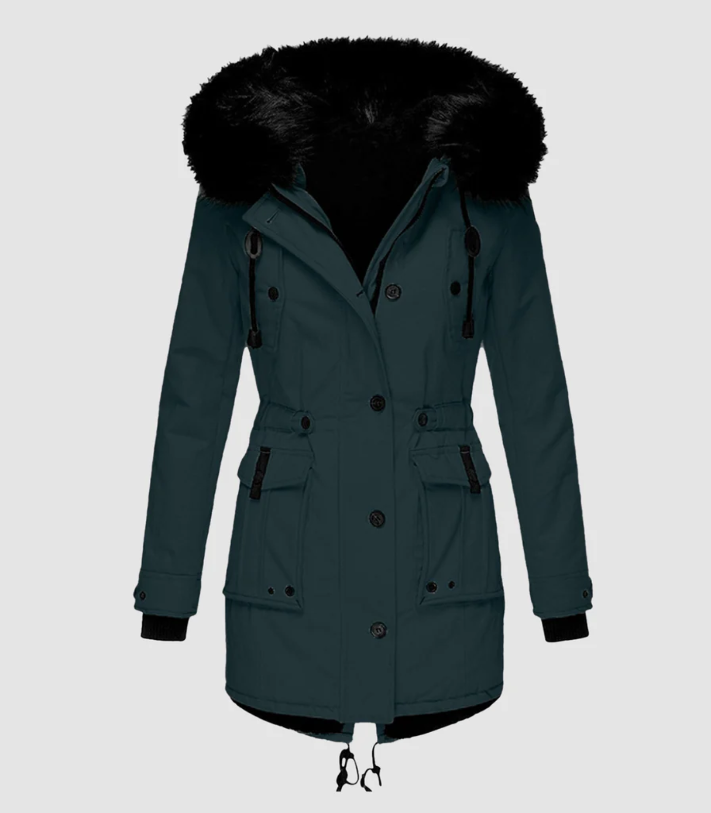 Manteau d'hiver longue et chaud pour femme moderne