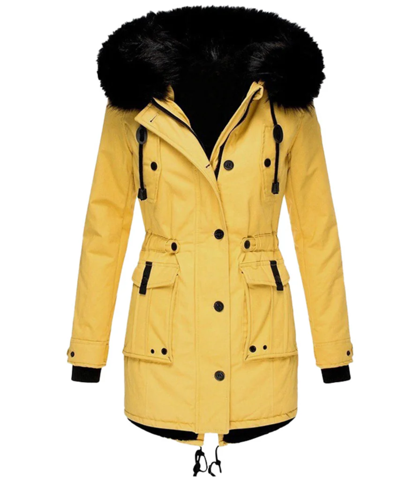 Manteau d'hiver longue et chaud pour femme moderne