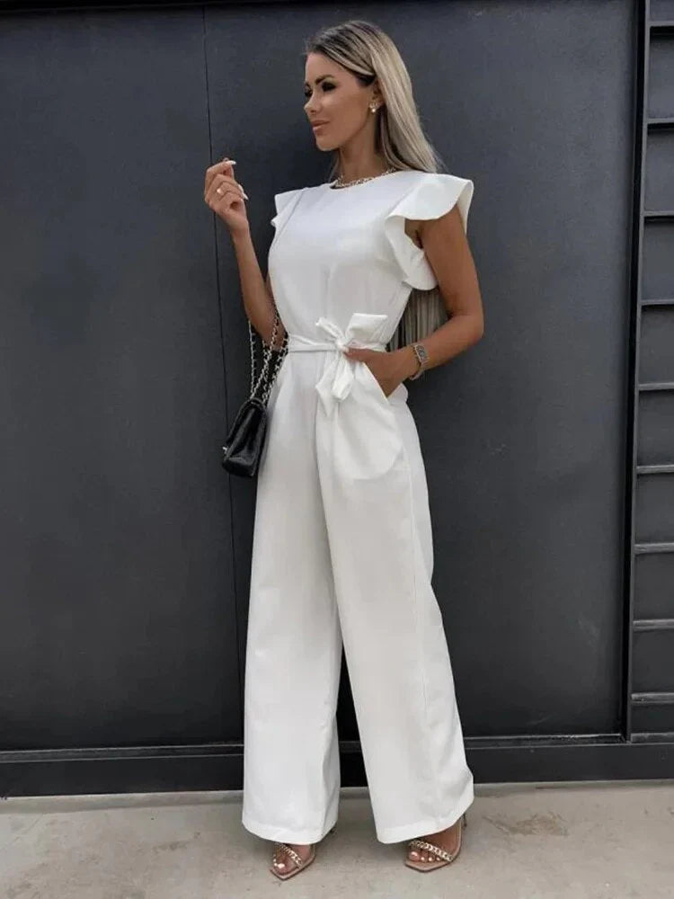 Combinaison chic avec manches amples et jambes larges