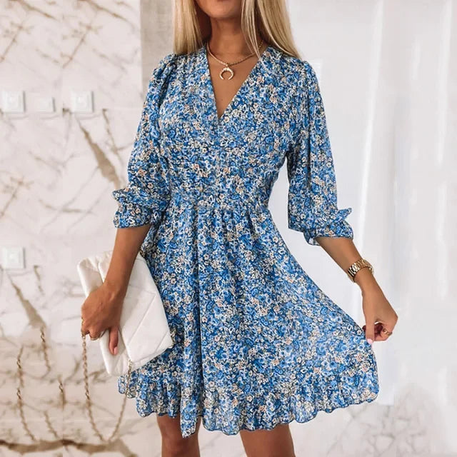 Emma - Robe d'été à imprimé bohémien et pull-over pour femme