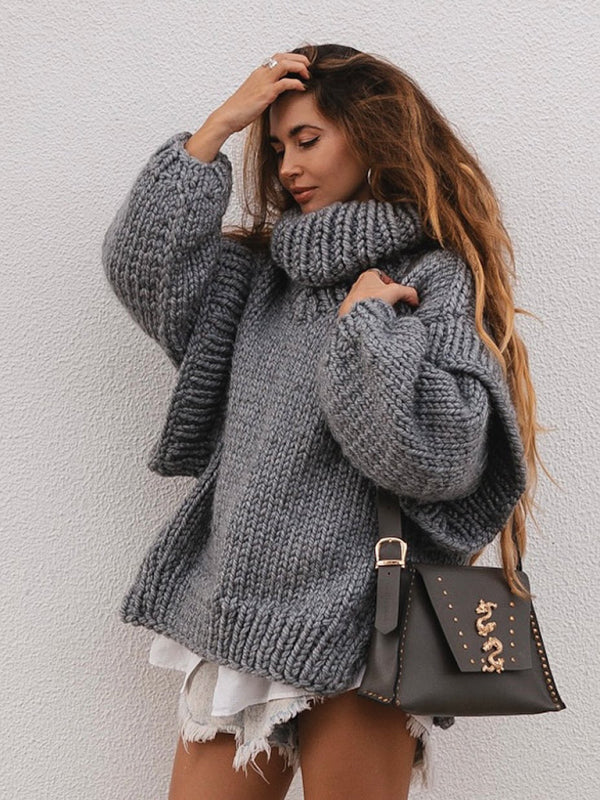 Pull oversize moderne à manches longues pour des apparence stylés