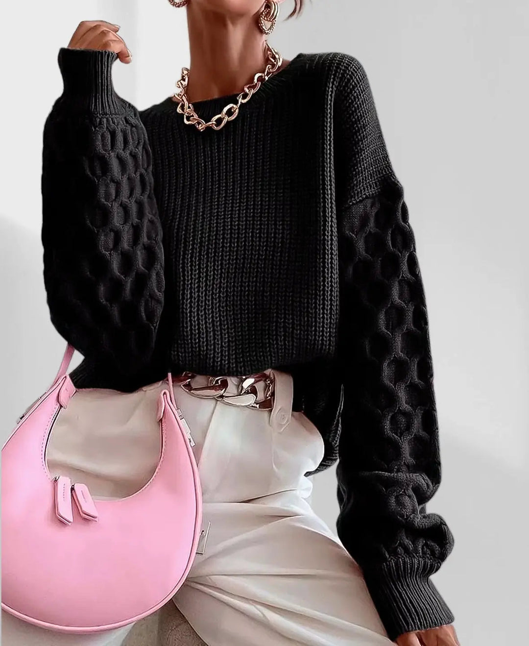Pull tendance pour femme avec manches au design unique