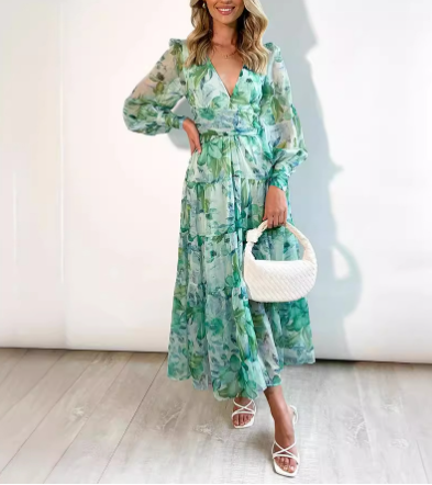 Lisa - Maxi Robe Met V-neck