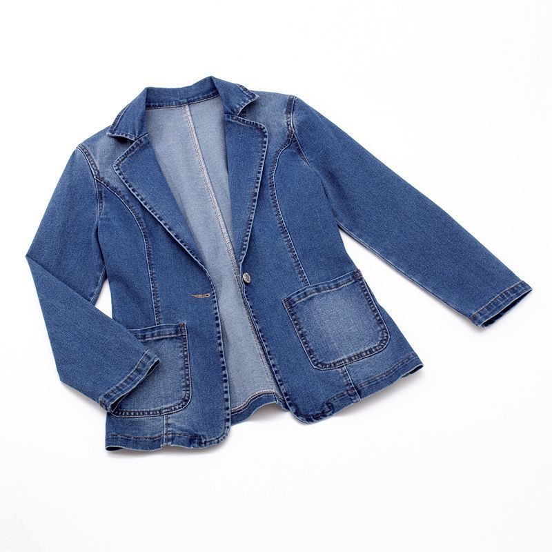 Blazer Classique en Denim Luxe d'Ida