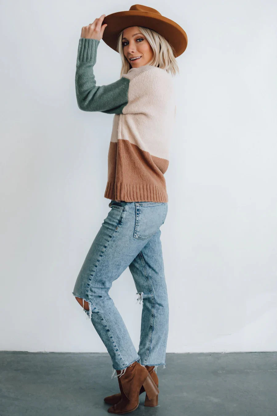 Pull Coloré en Blocs Naturels - Parfait pour le Superposition